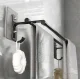 Wall-Mounted Towel Rack, Loft Style, Matte Black, 60 cm