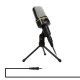 Universal computer microphone with stand, 3.5mm AUX, black
