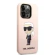 Karl Lagerfeld Silicone Ikonik Case for Apple iPhone 14 Pro, Pink