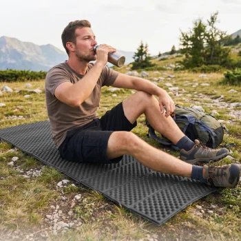Mountain Goat Folding Camping Mat Foam Sleeping Pad 185x56x2.2cm, Grey