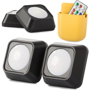 Wireless Night Light RGB LED with Remote, 2 Pieces