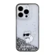 Karl Lagerfeld iPhone 15 Pro Max Case Liquid Glitter Choupette, Transparent
