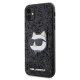 Apple iPhone 11 6.1\" Karl Lagerfeld Glitter Choupette Patch Case Cover (KLHCN61G2CPK), Black