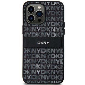 Samsung Galaxy S24+ Plus (SM-S926) DKNY Leather Mono Stripe Metal Logo Case Cover, Black