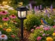 Solar Garden Lights with Dusk Sensor, 2 pcs, Black