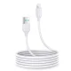 Joyroom A9 USB / Apple Iphone Lightning Data Charging Cable, 2.4A 2m, White