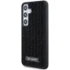 Karl Lagerfeld Samsung Galaxy S24 Case Rhinestone Metal Logo, Black