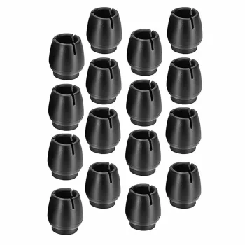 Chair Leg Floor Protectors 16 Pack for Hardwood Floors 16-21mm, black