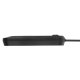 Maclean MCE394 B Power Strip, 3 Outlets + 3xUSB, 1.5m, 2500W, Black