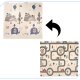 Double-sided Foldable XPE Foam Play Mat Pad Rug for Kids, Elephants-Road, 198x179cm