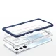 Hybrid Armor Samsung Galaxy S23 Ultra Case Clear 3in1, Transparent with Blue Frame