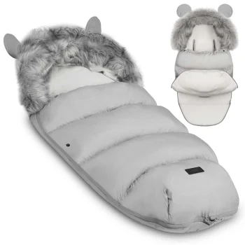 Ricokids Elmi Stroller and Sled Sleeping Bag, 95x48 cm, Grey
