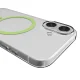 Puro Lite Mag Case for iPhone 17 Compatible with MagSafe, Transparent with Green Ring
