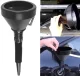 Two-Piece Fuel and Oil Funnel with Filter Screen, Black
