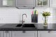Wall-Mounted Knife Stand and Organizer, Black