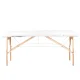 Folding massage table WOOD COMFORT 2 sections, white