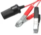 12V Car Battery to Cigarette Lighter Socket Adapter with Alligator Clips