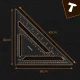 Bigstren Carpenter Square 30x30cm with 5 Pencils, Black