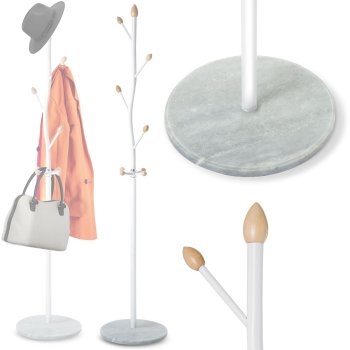 Massido 684001 Standing Coat Rack, Freestanding Coat Stand for Hallway