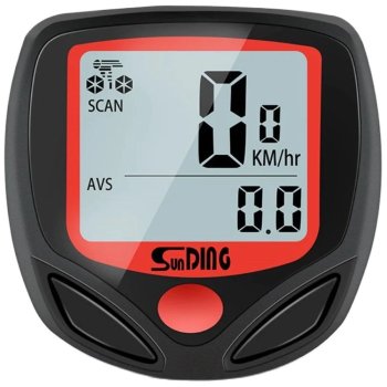 Waterproof bike computer speedometer, 14 functions, LCD display