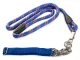Classic leash with adjustable collar for dogs and cats, 120 cm, blue
