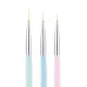 Nail Art Brush Set ACTIVESHOP 3 pcs Clear Color