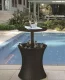 Garden Bar Table Keter Cool Bar Rattan, Brown