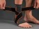 Elastic Ankle Support Brace, Grey/Orange