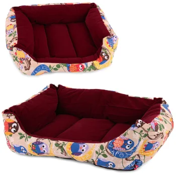 Pet Bed with Cushion for Dogs and Cats, XL, Beige