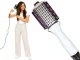 3-in-1 Hair Dryer Brush with Ionization, 1000W, White