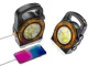 Portable LED Solar Flashlight with Powerbank Function, 20W, Gold