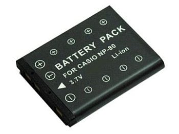 Replacement Camera Battery for Casio NP-80 NP-82, 680mAh