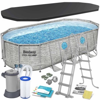Bestway Power Steel Frame Pool Set 549 x 274 x 122 cm 12-in-1 56716N