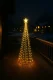 Outdoor LED Christmas Tree Cone Light with Star, 180 cm, Warm White