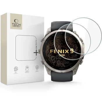 Apsauginis stiklas Tech-Protect Glass Fit+ Garmin Fenix 9 Pro 51mm, 2 vnt.