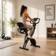 MOVEPRO Folding Magnetic Exercise Bike with Backrest and Resistance Bands 120 kg