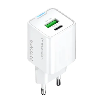 Wozinsky WWC-35W GaN USB-A + USB-C Wall Charger 35W - White