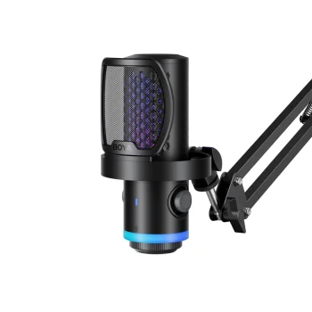BOYA CastMic G40B Wired USB-C Gaming Microphone with Arm, Black