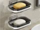 Soap Dish with Water Drainage, Wall-Mounted or Freestanding