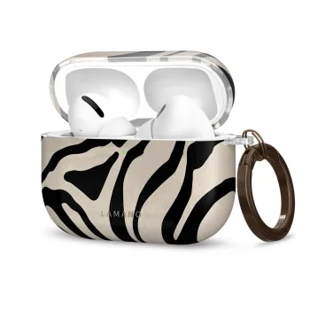 Tech-Protect Lamano Case for Apple AirPods Pro 3, Black and Beige