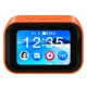 Smart desk clock with AI assistant and Bluetooth speaker, orange