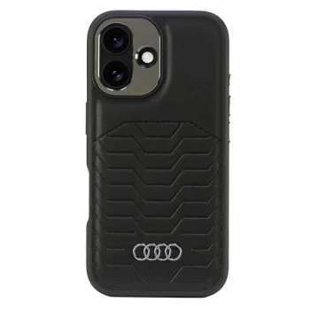 Audi Synthetic Leather MagSafe Case for iPhone 16 Black