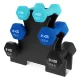 4FIZJO Cast Iron Dumbbell Set with Stand, 12 kg
