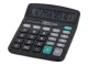 Desk Calculator 12-Digit with Large Angled Display for Office and Home, Black