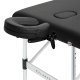 Portable Massage Table Balance 3 Section Aluminum Folding Spa Bed, Black