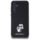 Samsung Galaxy A55 ( SM-A556B/DS ) Karl Lagerfeld Saffiano Karl&Choupette Pin Case Cover, Black