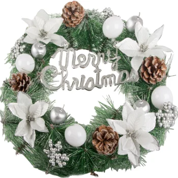Christmas Decorative Wreath for Door and Wall, 40 cm