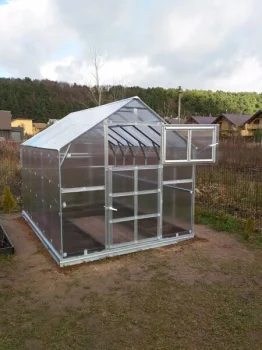 Greenhouse KLASIKA HOUSE 2 with Foundation 2.35x2.12 m and 6 mm Polycarbonate