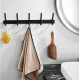 Wall-mounted clothes rack, black