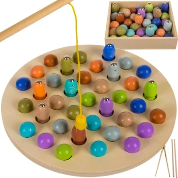 Kruzzel 00022410 Wooden Magnetic Fishing Game